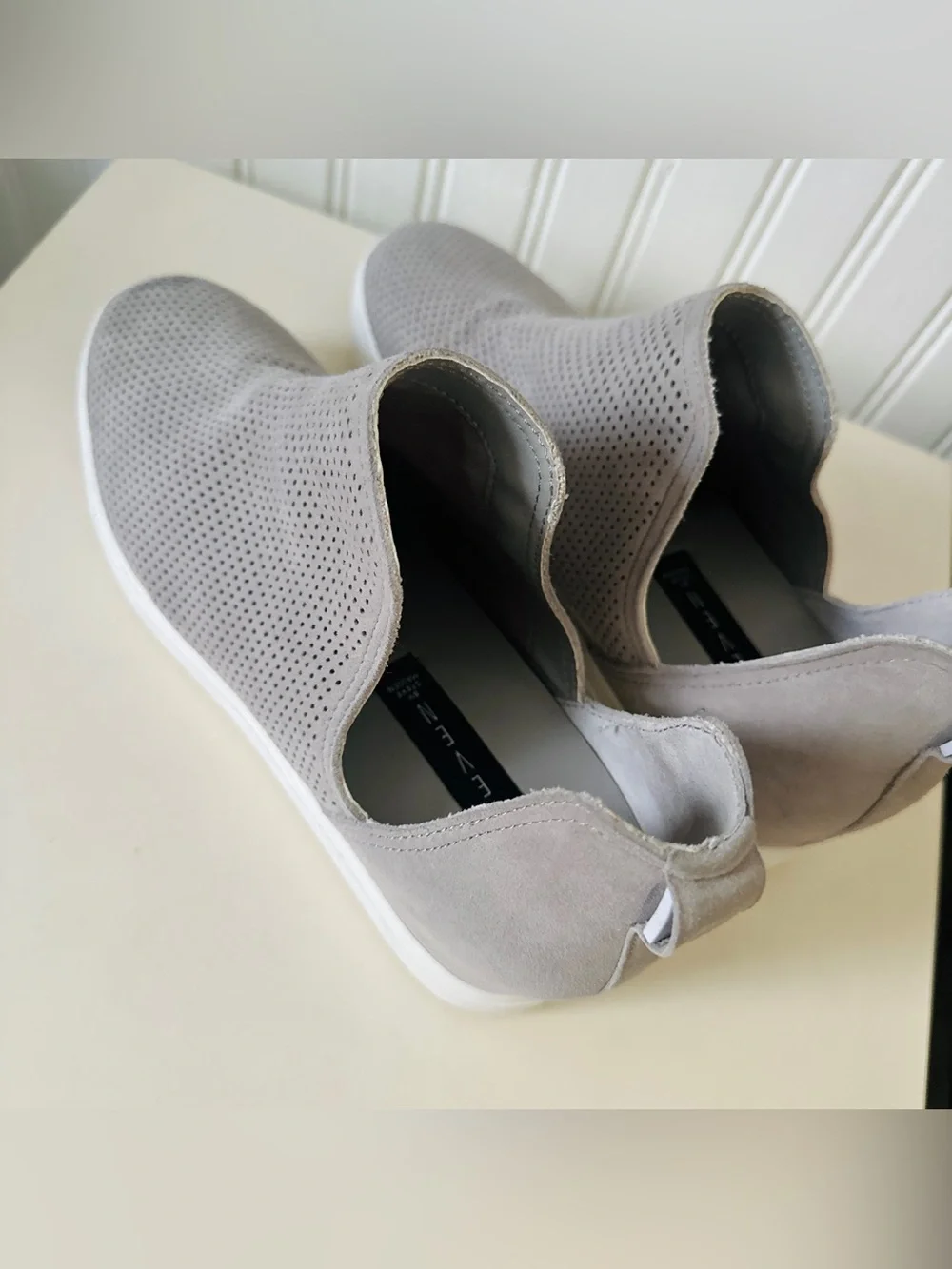 🔥Steven By Steve Madden Gray Perforated Slip-On Sneakers🩶
